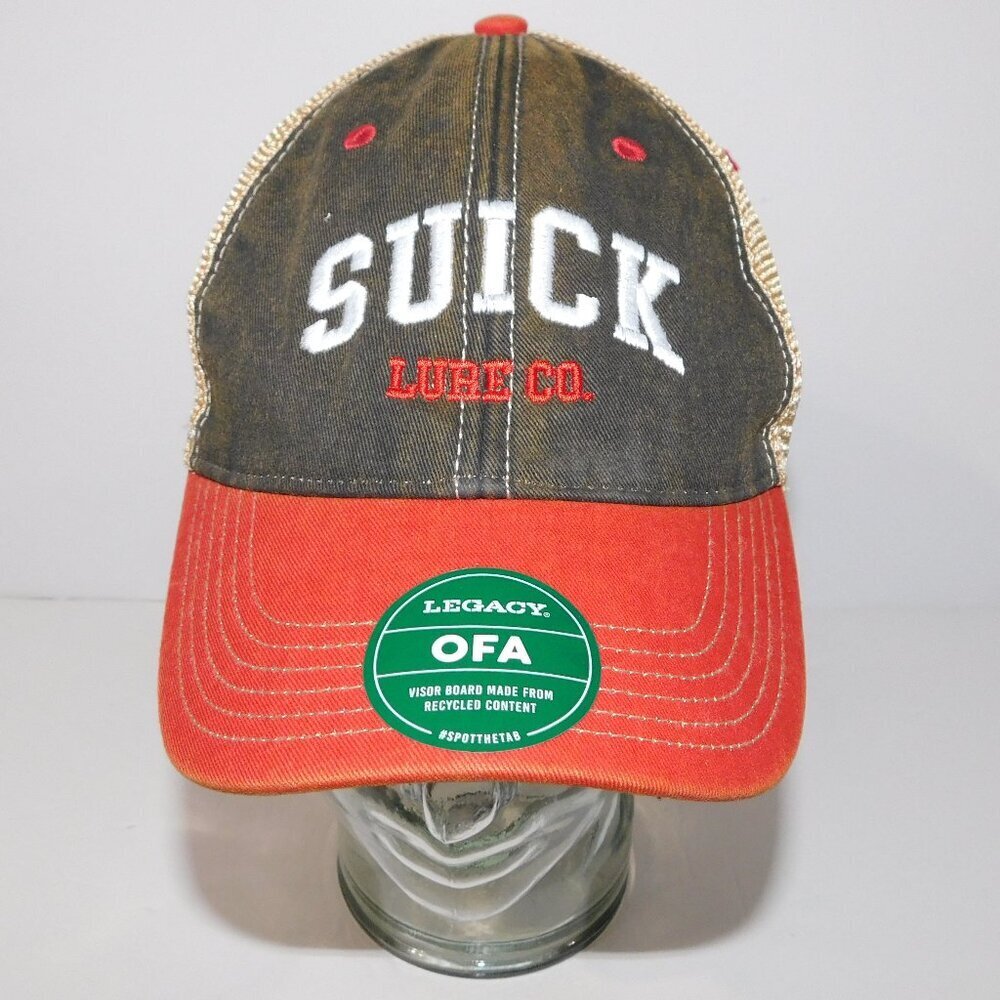 Suick Lures Muskie Pike Legacy OFA Adjustable Trucker Hat Cap NEW unused